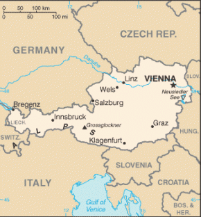 Rakousko map