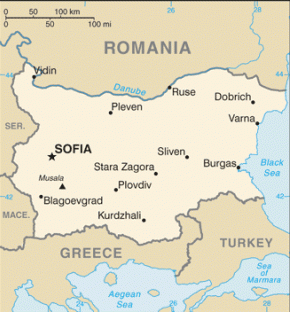 Bulharsko map