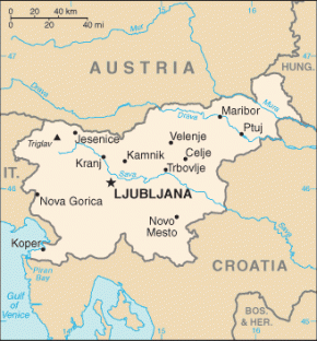 Slovinsko map